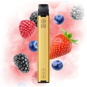 Gold Bar Summer Berries Disposable Vape with a sleek design, featuring a mix of summer berries flavors.