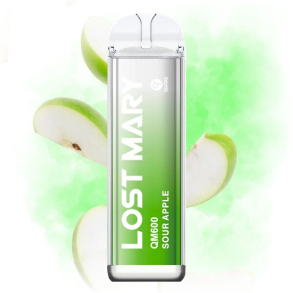 Lost Mary QM600 Sour Apple disposable vape