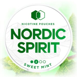 Nordic Spirit Sweet Mint Slim Normal nicotine pouches in a sleek tin with sweet mint flavor.