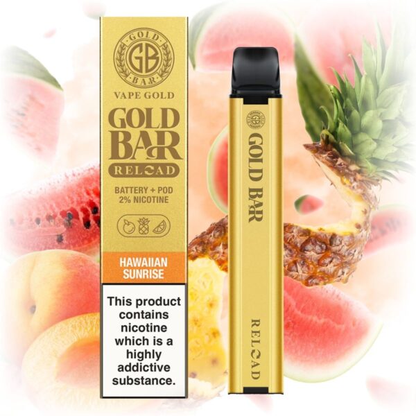 Gold Bar Reload Kit with Hawaiian Sunrise Pod 20mg 1200x1200