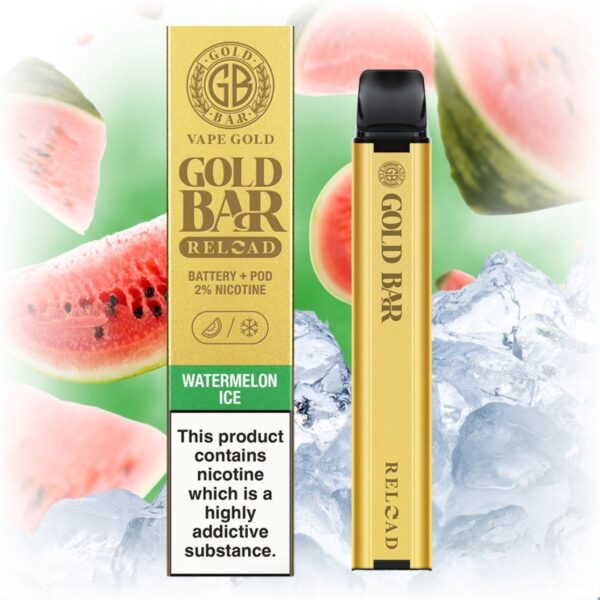 Gold Bar Reload Kit with Watermelon Ice Pod 20mg 1200x1200