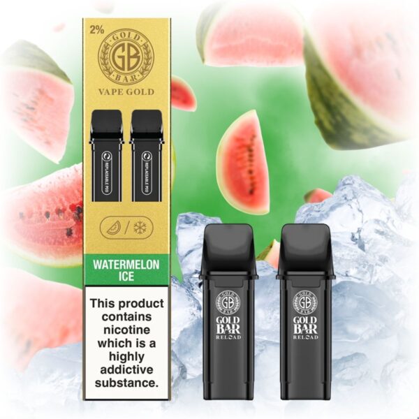 Gold Bar Reload Pod 2 Pack Watermelon Ice 20mg 1200x1200